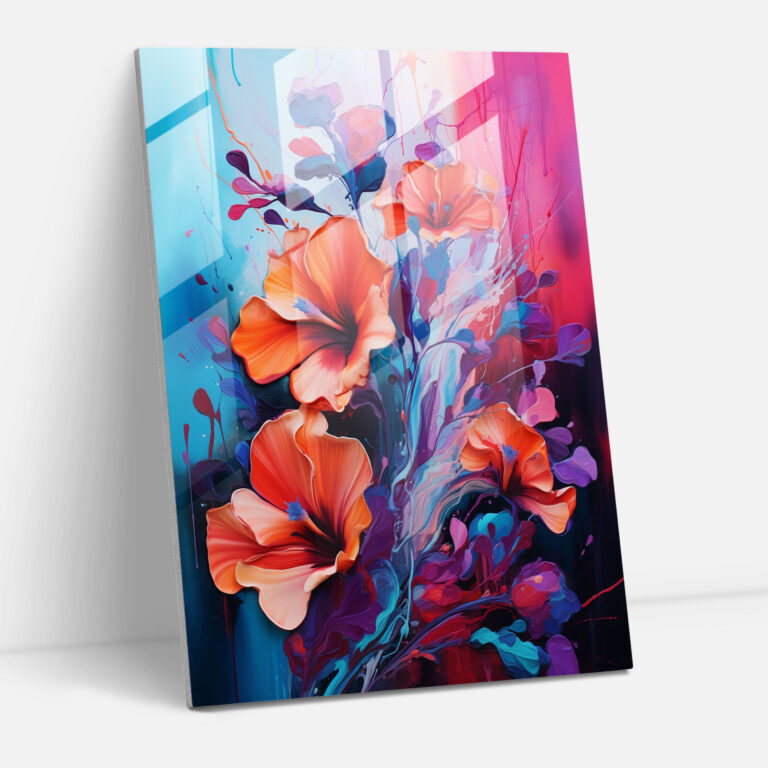 Bleeding Flowers Glass Print - Bleeding Flowers, Glass Wall Art, Bleeding Flowers, Glass Print