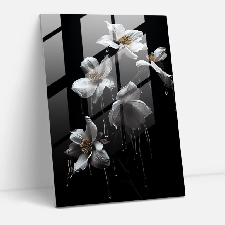 Bleeding Flowers Home Decoration - Bleeding Flowers, Dark Background, Wall Decoration, Home Decoration