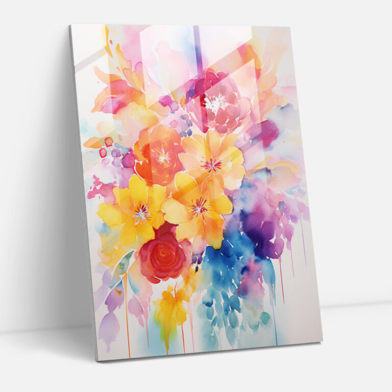 Bleeding Flowers Glass Print - Bleeding Flowers, Abstract, Glass Wall Art, Glass Print