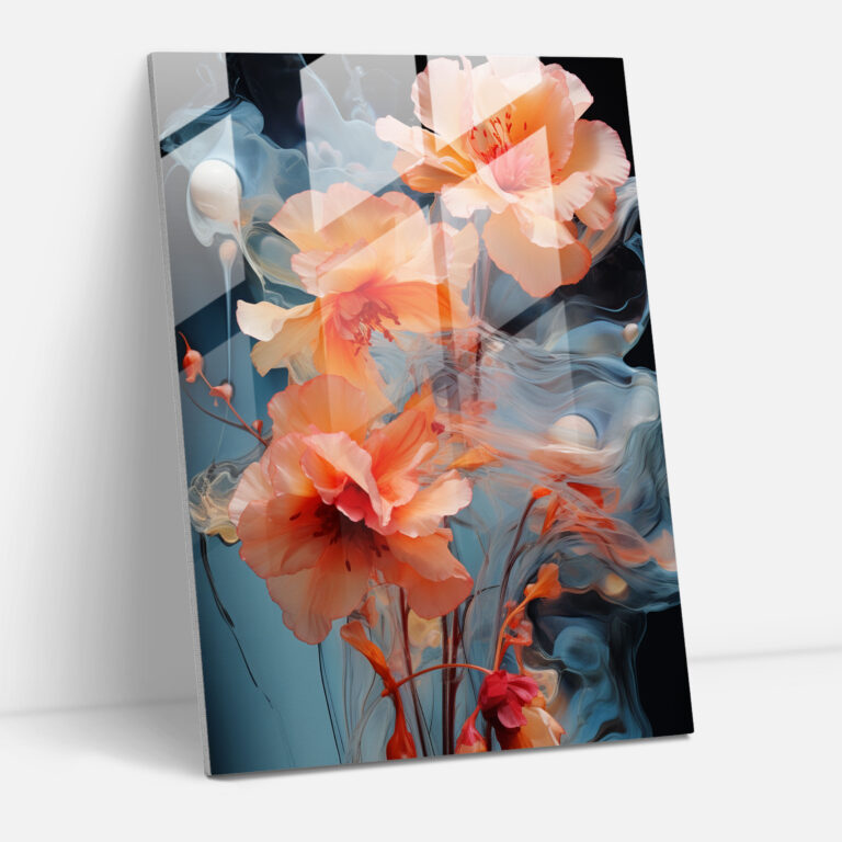 Bleeding Flowers Glass Print - Bleeding Flowers, Glass Print, Glass Art, Bleeding Flowers