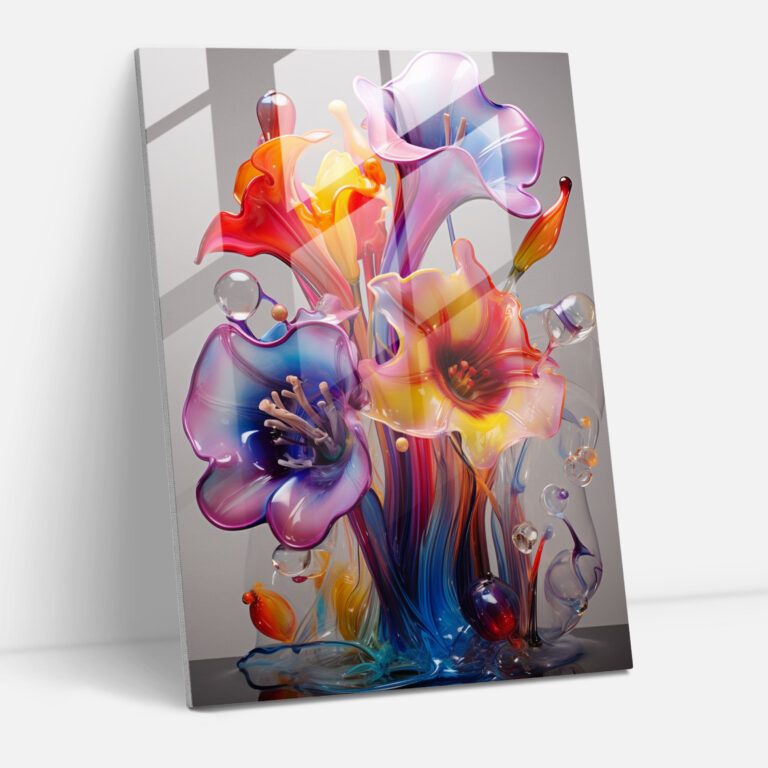 Bleeding Flowers Glass Print - Bleeding Flowers, Home Decoration, Bleeding Flowers, Glass Print