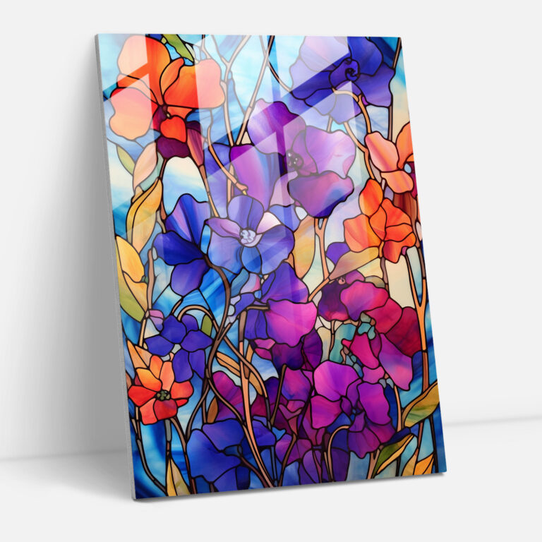 Stained Glass Bleeding Flowers Home Decoration - Bleeding Flowers, Glass Art, Home Decoration, Wall Decoration