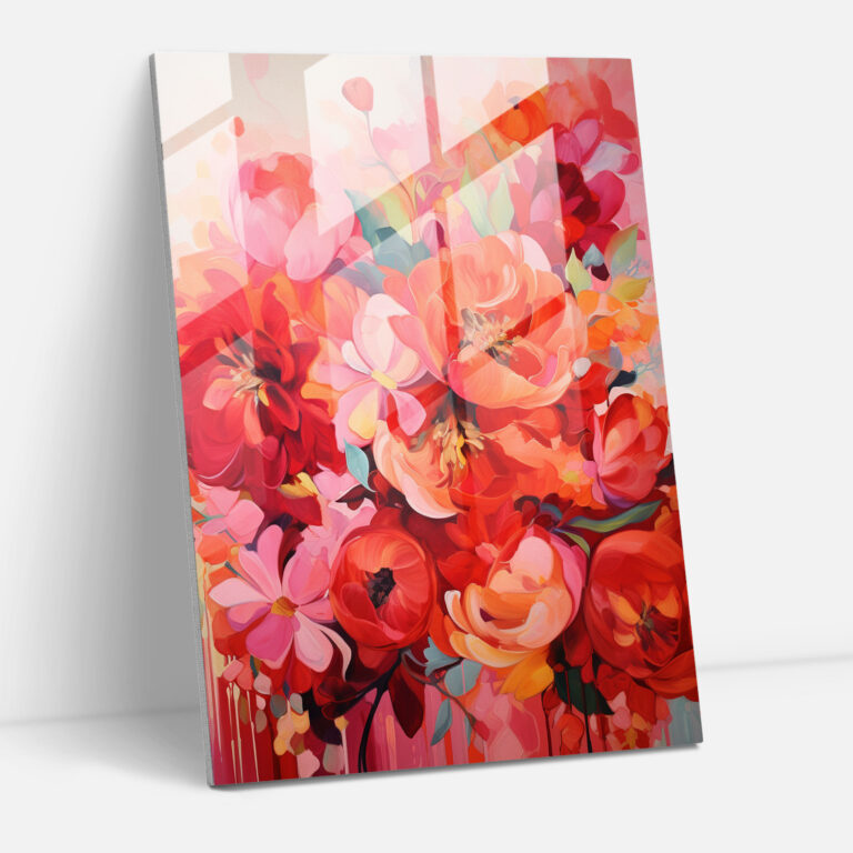 Bleeding Flowers Glass Print - Bleeding Flowers, Glass Print, Glass Wall Art, Bleeding Flowers