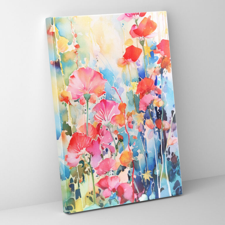 Bleeding Flowers Abstract Canvas Print - Bleeding Flowers, Garden, Canvas Print, Bleeding Flowers
