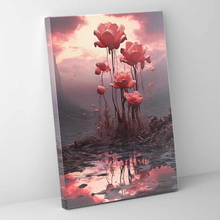 Bleeding Flowers Wall Decoration - Bleeding Flowers, Canvas, Canvas Wall Art, Wall Art