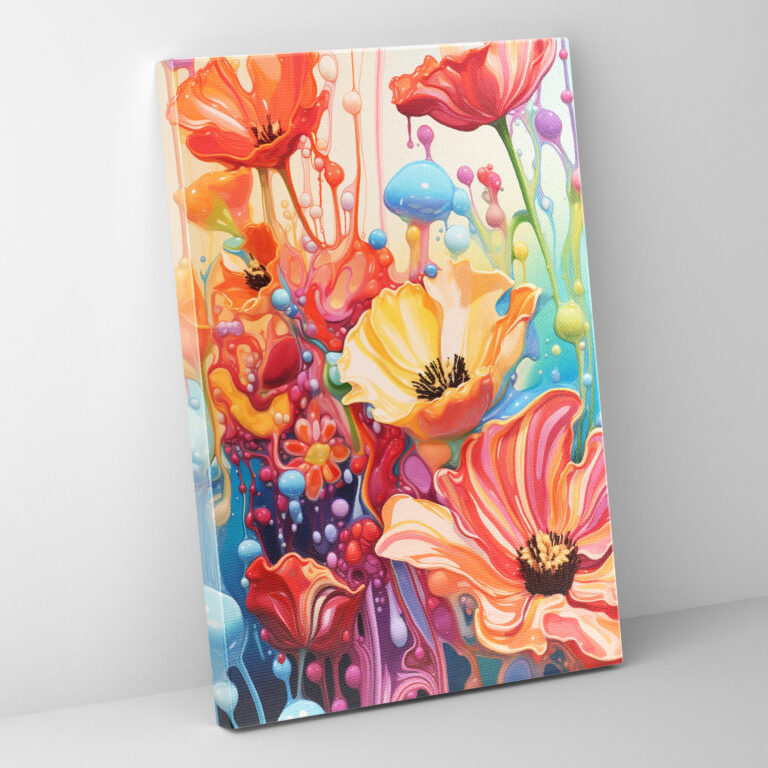 Bleeding Flowers Canvas Print - Bleeding Flowers, Canvas Print, Canvas Wall Art, Wall Art