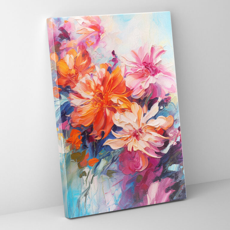 Bleeding Flowers Canvas Print - Bleeding Flowers, Impressionist Wall Art, Canvas Wall Art, Vibrant Wall Decoration