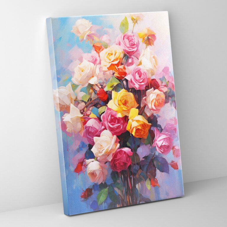 Bleeding Roses Impressionist Wall Art - Bleeding Flowers, Canvas Print, Bleeding Flowers, Wall Art