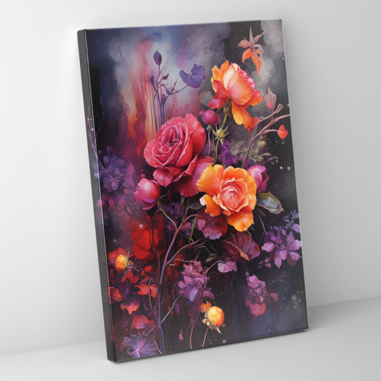 Bleeding Flowers Canvas Print - Bleeding Flowers, Canvas Print, Wall Decoration, Wall Art
