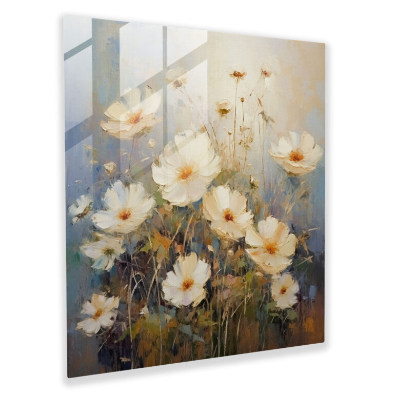Beige Garden Glass Print - Beige, Glass Wall Art, Modern Art, Wall Decoration