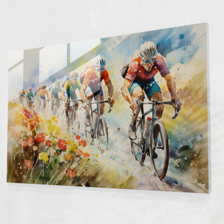 Bicycle Glass Print - Bicycle, Countryside, Glass Wall Art, Energy