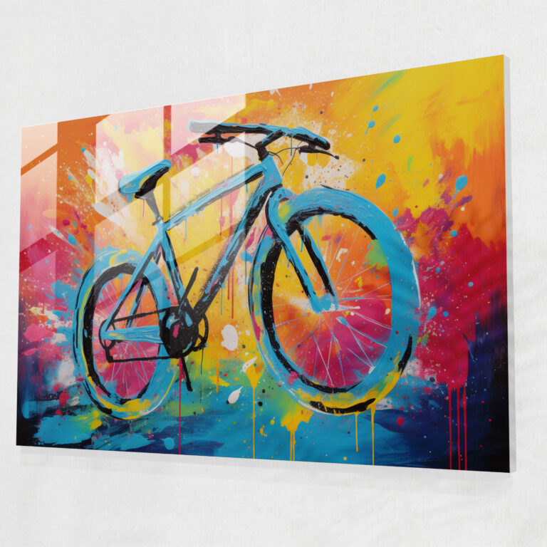 Bicycle Glass Wall Art - Bicycle, Bicycle, Glass Print, Bold Background