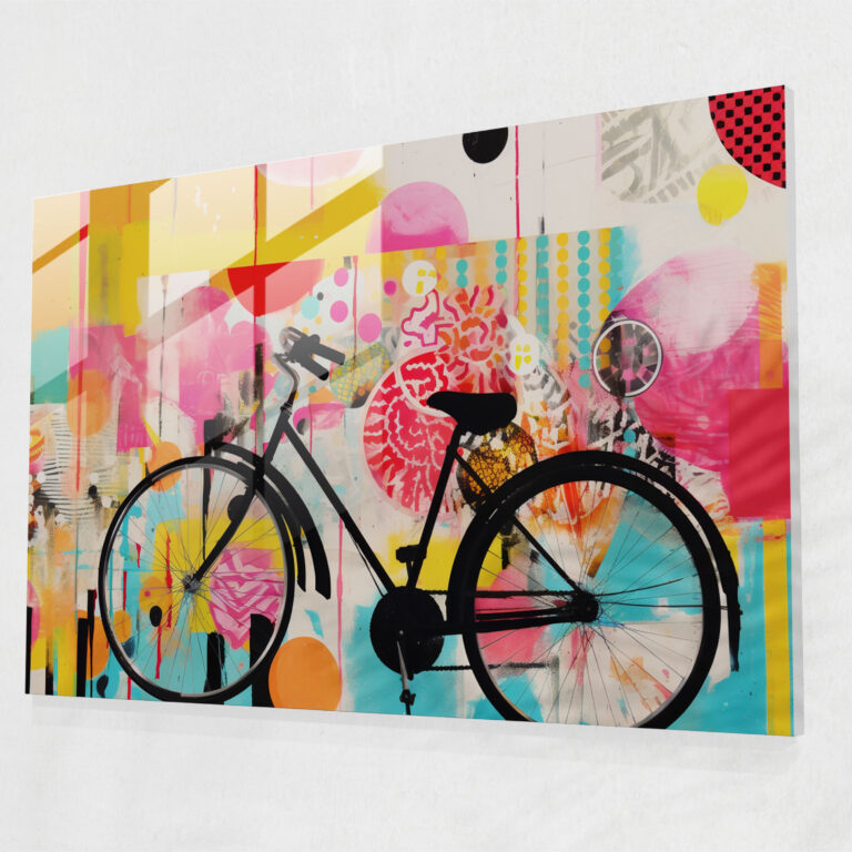 Bicycle Glass Wall Art - Bicycle, Glass Art, Glass Print, Wall Decoration