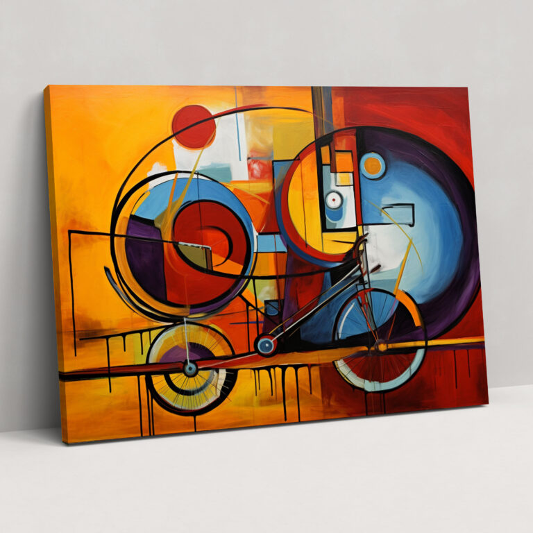 Bicycle Canvas Print - Bicycle, Abstract, Canvas Print, Stylized