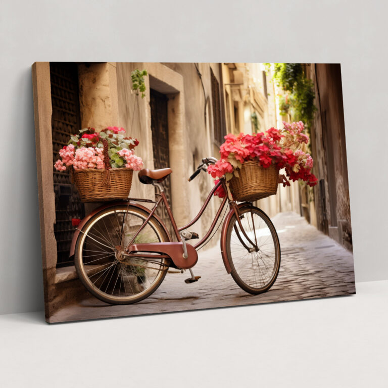 Bicycle Wall Decoration - Bicycle, Travel-Inspired, Vintage, Flowers