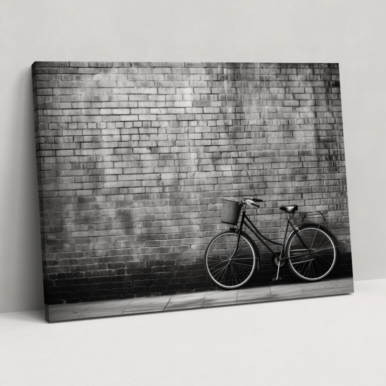 Vintage Bicycle Canvas Print - Bicycle, Bicycle, Wall Art, Old Brick Wall