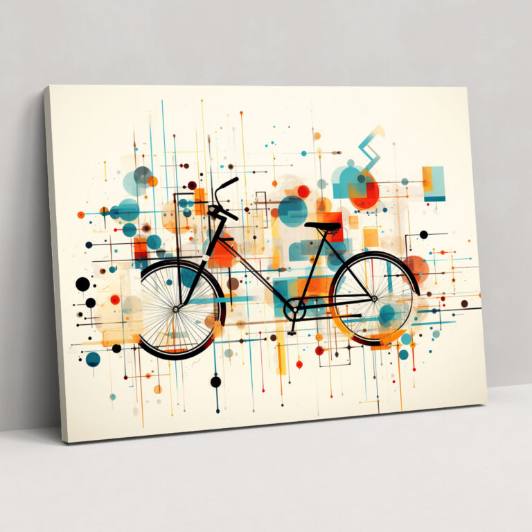 Geometric Bicycle Canvas Print - Bicycle, Unique Design, Canvas Print, Shapes And Patterns