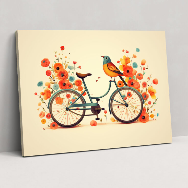 Retro Bicycle Wall Art - Bicycle, Vintage, Canvas Print, Home Decoration