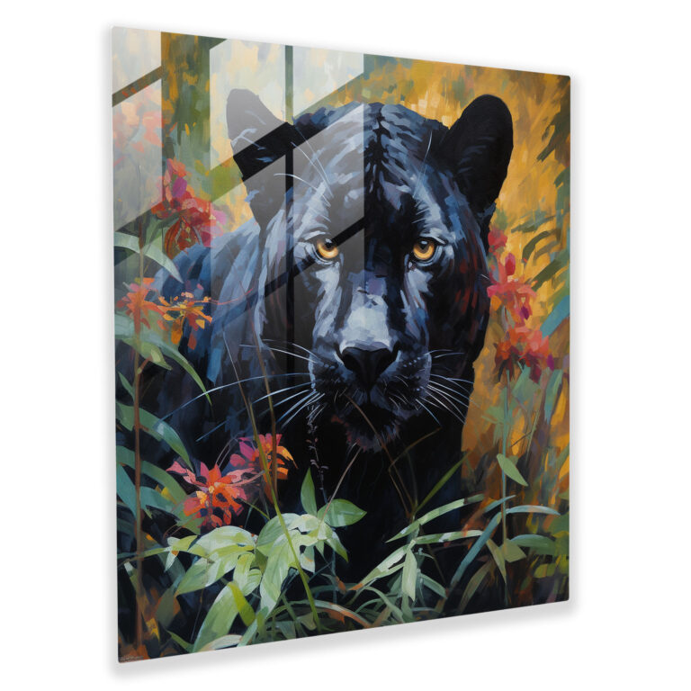 Black Panther Glass Print - Black Panther, Black Panther, Glass Wall Art, Glass Print