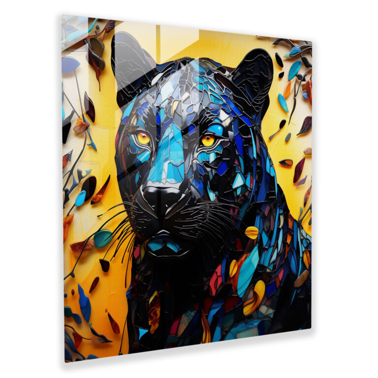 Black Panther Glass Print - Black Panther, Glass Wall Art, Glass Art, Wall Decoration
