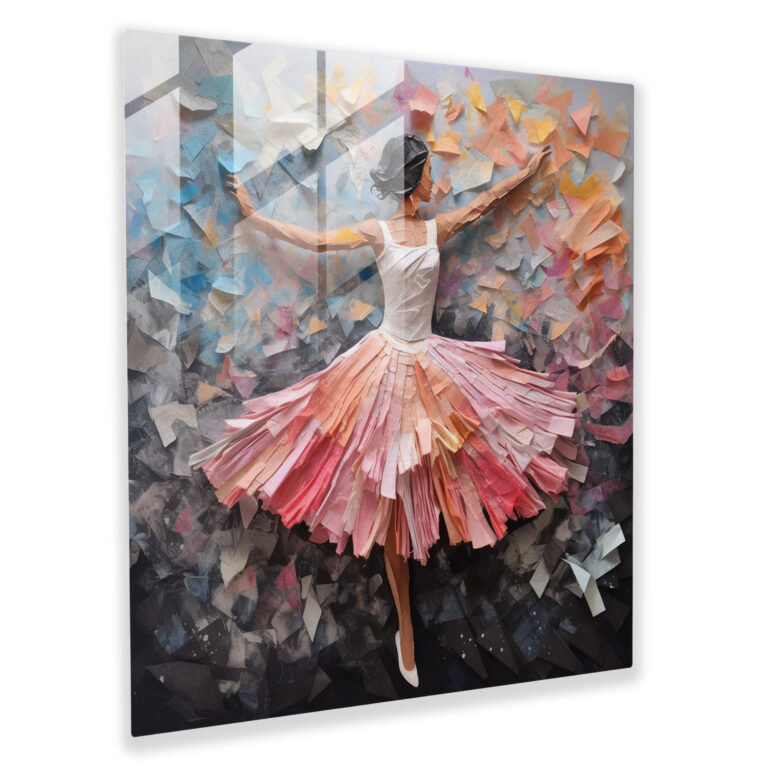 Ballerina Collage Glass Print - Ballerina, Home Decoration, Ballerina, Modern Art