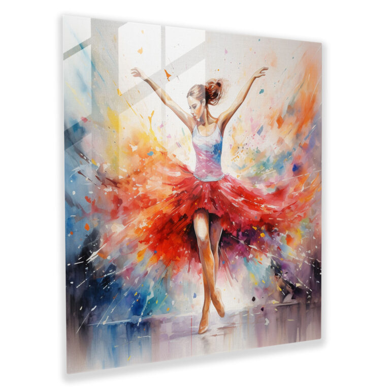 Ballerina Watercolor Glass Print - Ballerina, Ballerina, Glass Print, Modern Art
