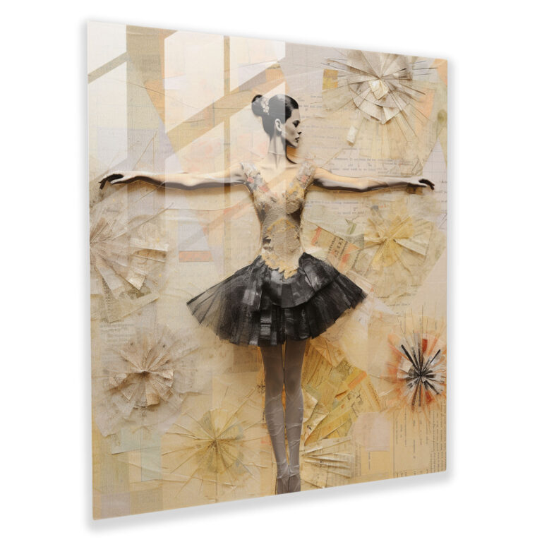 Textured Ballerina Glass Print - Ballerina, Ballerina, Glass Print, Glass Wall Art