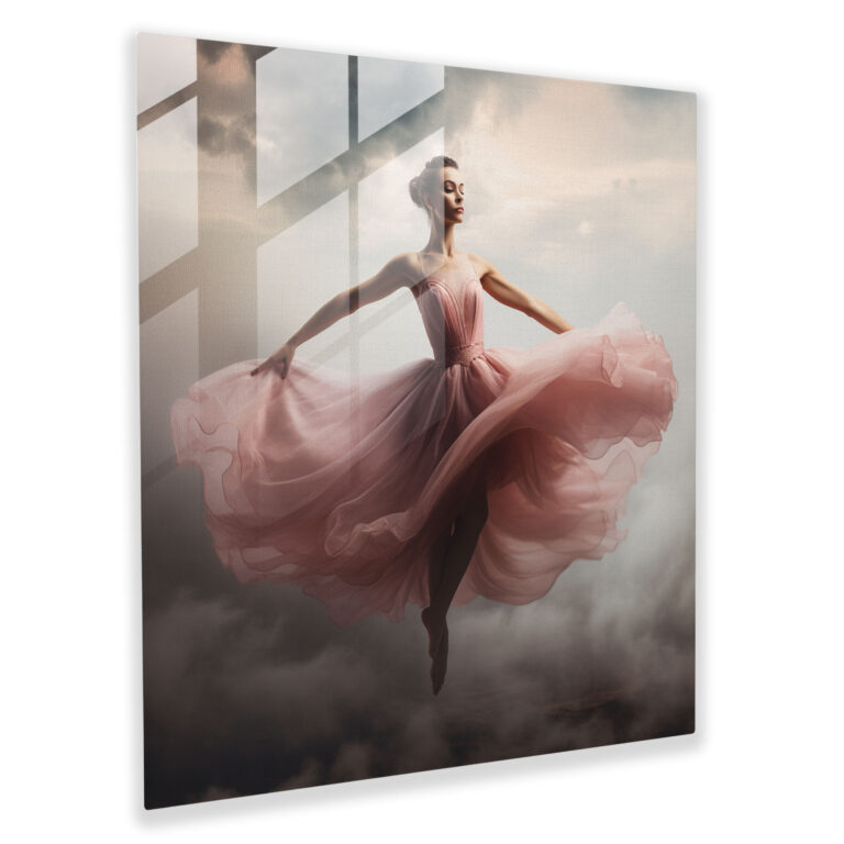 Ballerina Glass Print - Ethereal And Serene Glass Wall Art - Ballerina, Glass Print, Glass Art, Home Decoration