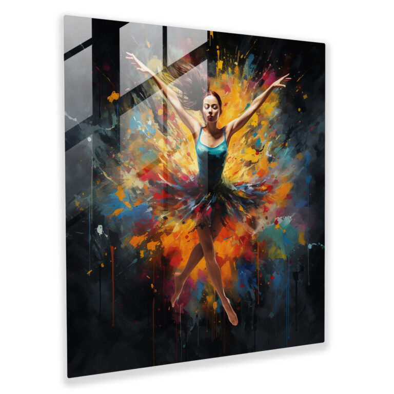 Ballerina Glass Print - Dynamic And Striking Home Decoration - Ballerina, Striking, Glass Art, Glass Wall Art