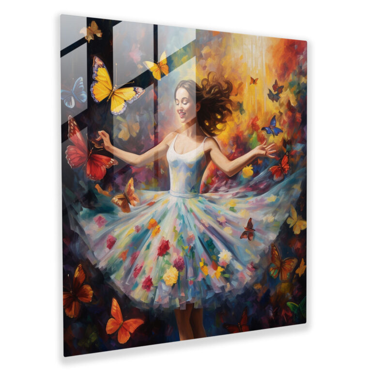 Ballerina Glass Print - Whimsical And Joyful Glass Wall Art - Ballerina, Wall Decoration, Ballerina, Modern Art
