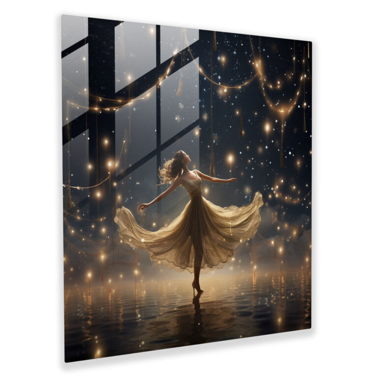 Ballerina Glass Print - Dreamlike And Enchanting Glass Wall Art - Ballerina, Ballerina, Glass Art, Home Decoration