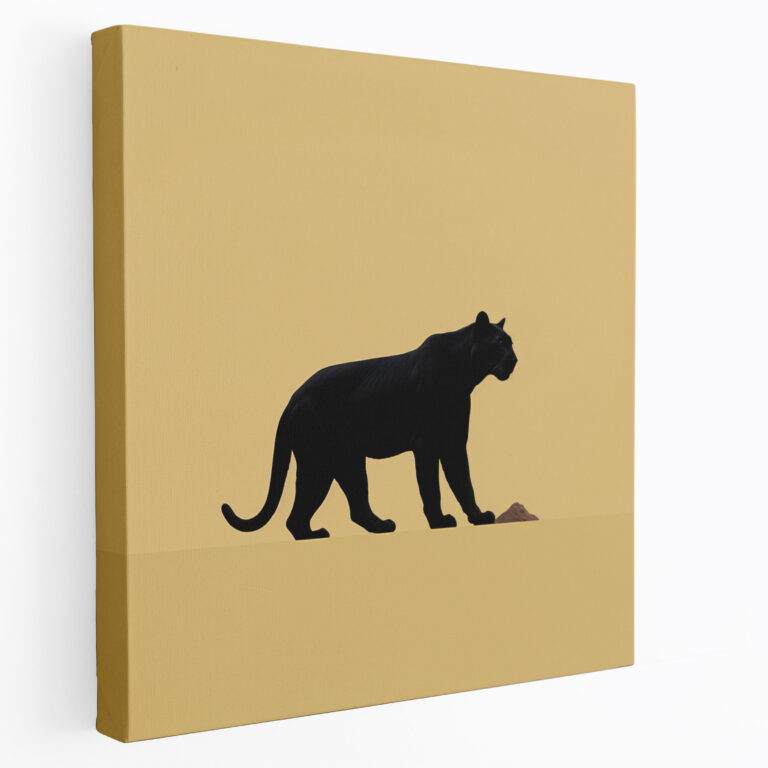 Black Panther Canvas Wall Art - Black Panther, Home Decoration, Canvas, Minimalist