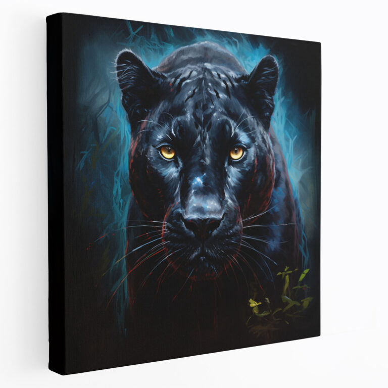 Mysterious Black Panther Canvas Print - Black Panther, Canvas Wall Art, Mysterious, Canvas Print