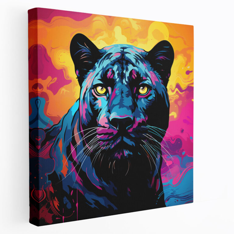 Black Panther Wall Art - Pop Art Canvas Print - Black Panther, Pop Art, Wall Art, Black Panther