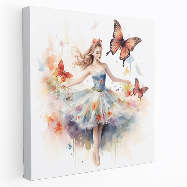 Whimsical Ballerina Canvas Print - Ballerina, Whimsical, Wall Decoration, Canvas Print