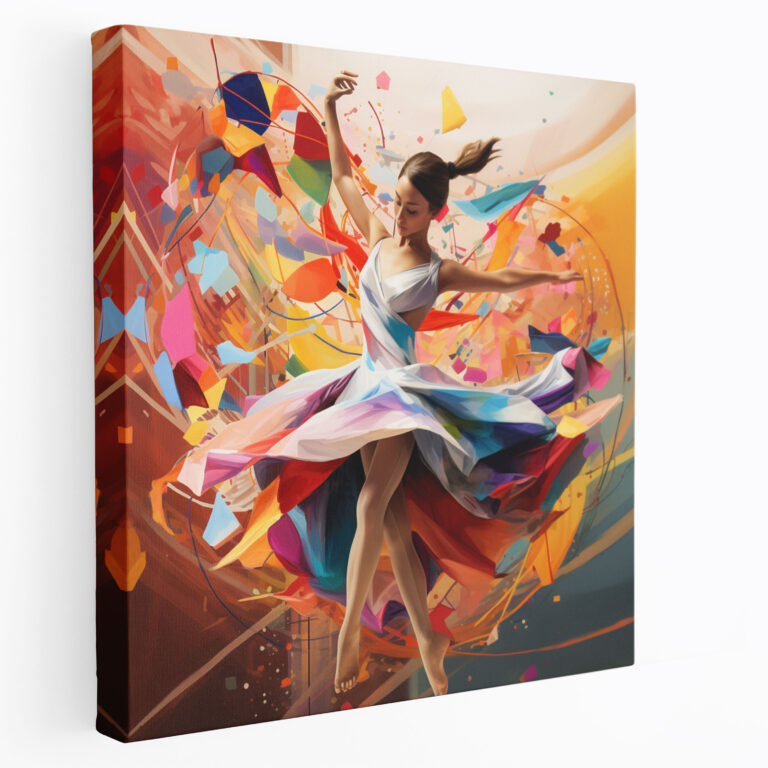 Ballerina Abstract Shapes Canvas Print - Ballerina, Canvas, Abstract Shapes, Wall Art