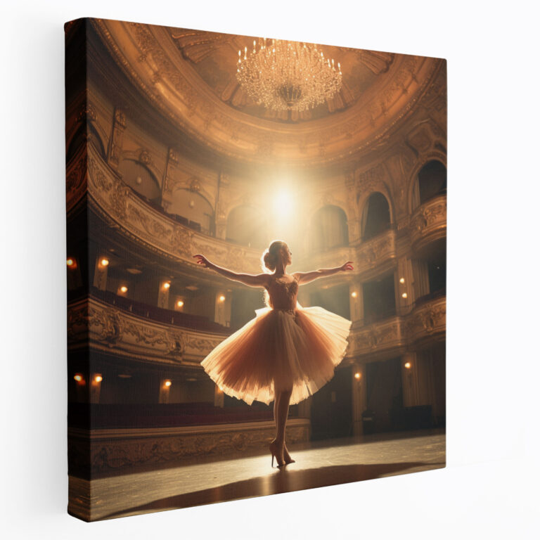 Ballerina Theater Stage Canvas Print - Ballerina, Ballerina, Canvas Wall Art, Wall Art
