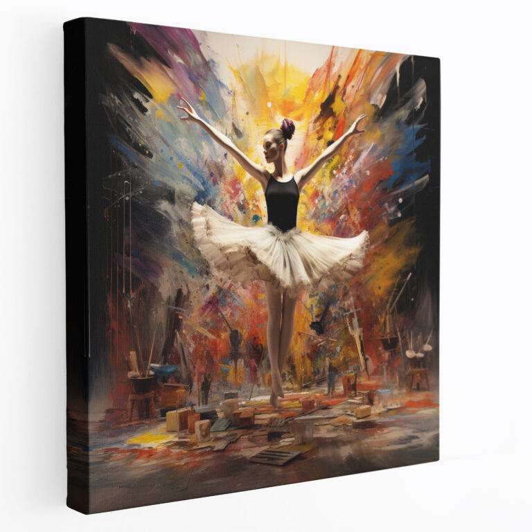 Ballerina Surreal Paintbrush Canvas Print - Ballerina, Canvas Print, Surreal, Home Decoration