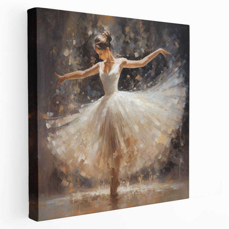 Impressionist Ballerina Canvas Print - Ballerina, Wall Art, Canvas Wall Art, Graceful Movement
