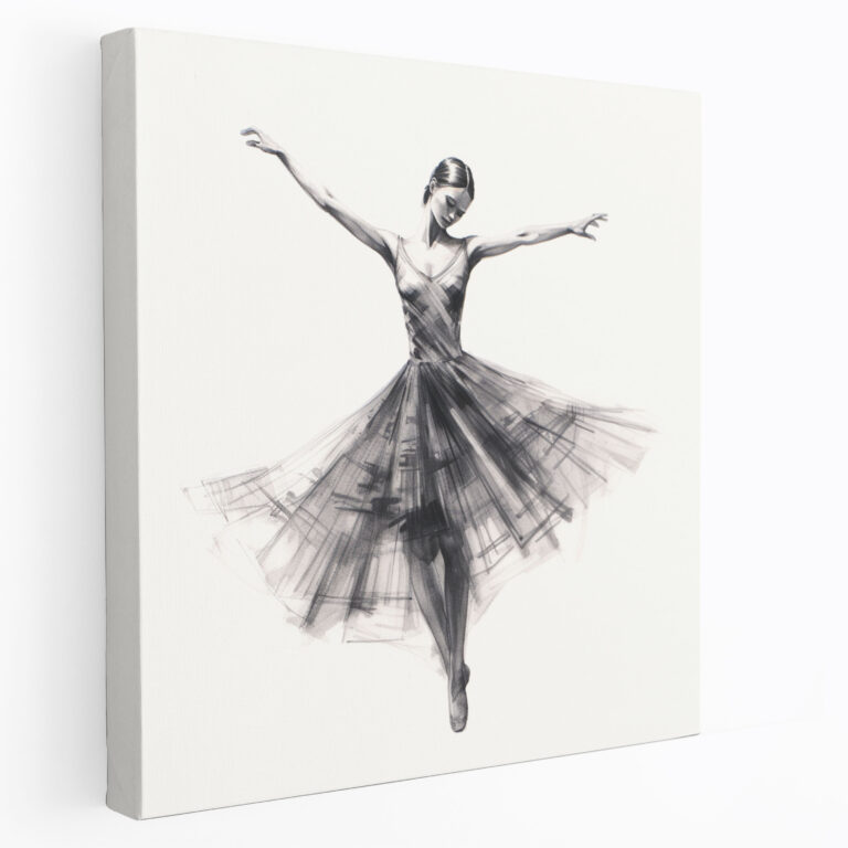 Minimalist Ballerina Canvas Print - Ballerina, Canvas, Canvas Print, Canvas Wall Art