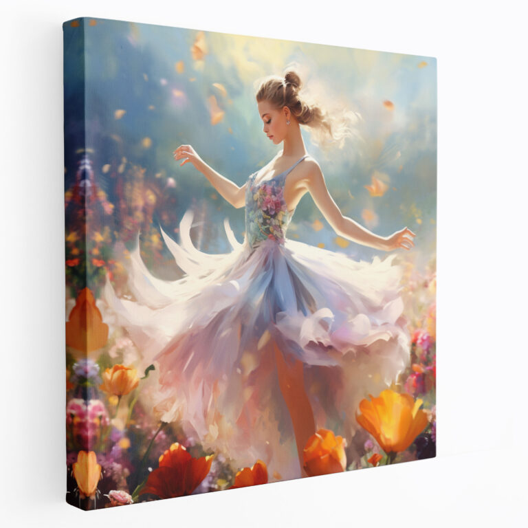 Ballerina Bliss Canvas Print - Ballerina, Artistic, Canvas Wall Art, Vibrant