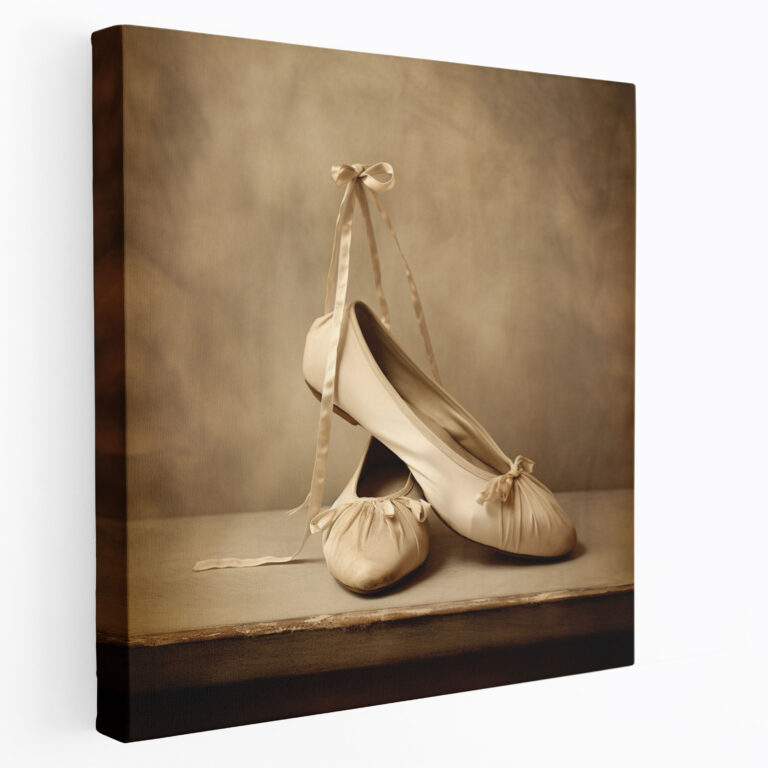 Enduring Passion Ballerina Canvas Print - Ballerina, Wall Decoration, Sepia Photograph, Canvas Print