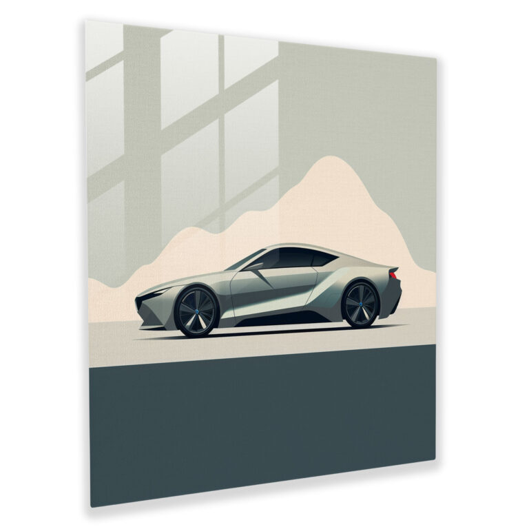 Bmw Glass Print - Minimalist Elegance - Bmw, Sleek Bmw Coupe, Glass Print, Wall Decoration