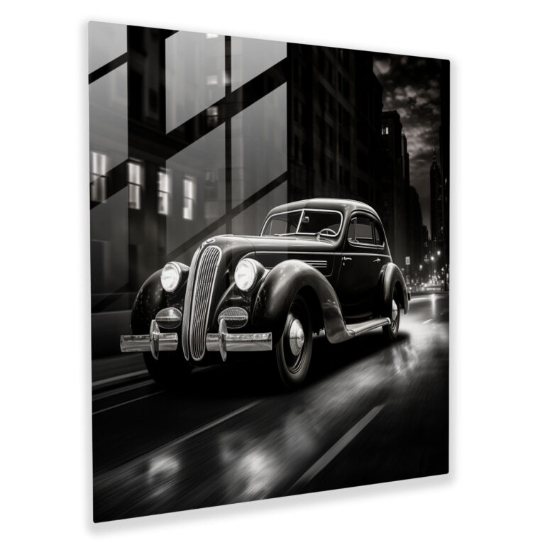 Bmw City Lights Glass Print - Bmw, Glass Wall Art, Wall Decoration, Bmw