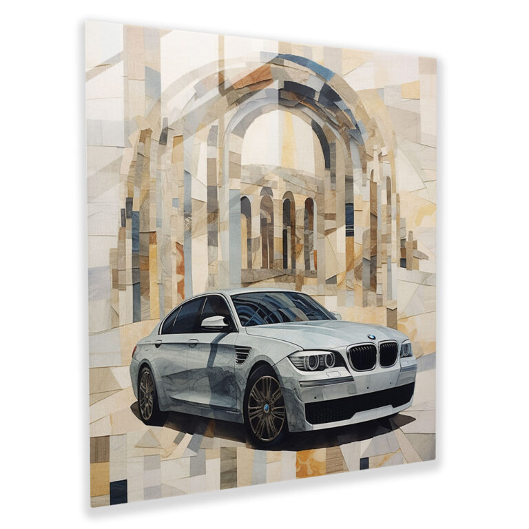 Bmw Architectural Fusion Glass Print - Bmw, Architecture, Sophistication, Glass Print