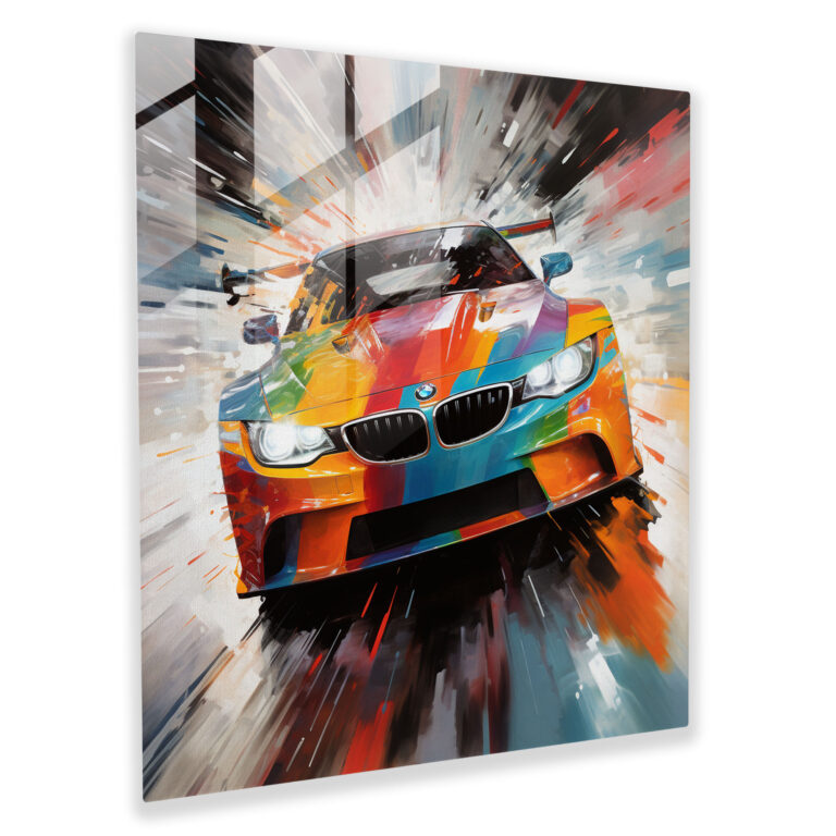 Bmw Fine Art Glass Print - Bmw, Motorsports, Speed, Wall Decoration