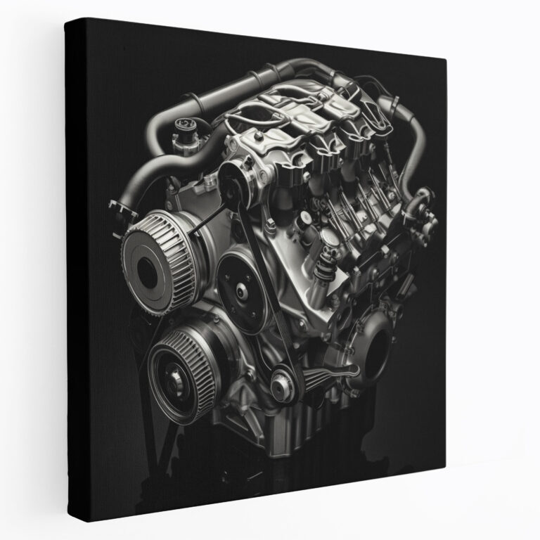 Bmw Engine Canvas Print - Bmw, Canvas Wall Art, Wall Art, Technical Art