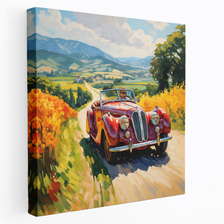 Bmw Scenic Drive Canvas Print - Bmw, Bmw, Canvas Print, Impressionist Painting