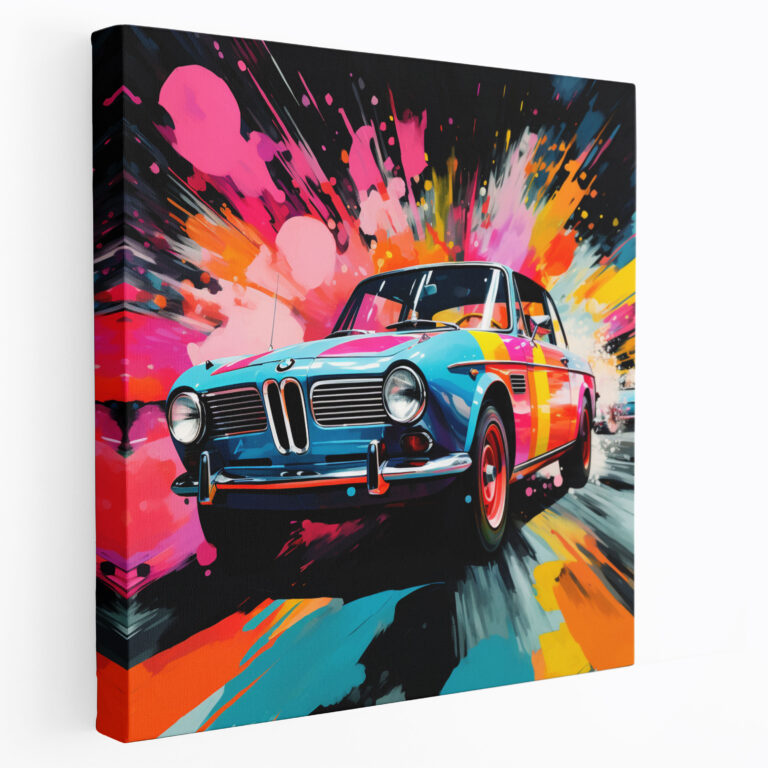 Bmw Pop Art Collage Canvas Print - Bmw, Vibrant, Canvas, Bmw Models
