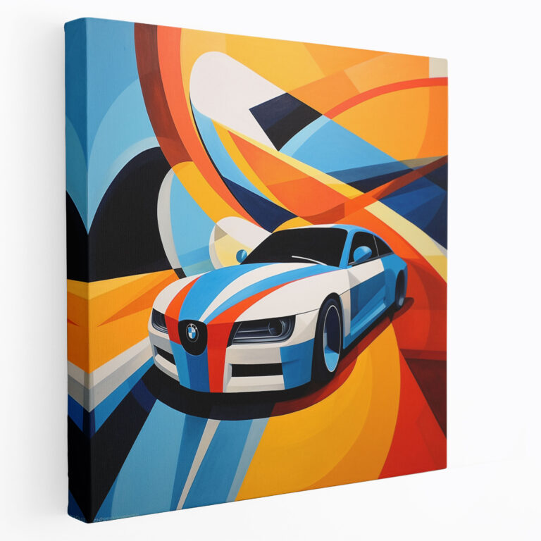 Bmw Geometric Art Canvas Print - Bmw, Curves, Geometric Art, Eye-Catching